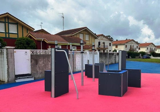 Pista de 'parkour' en el barrio La Hoya.