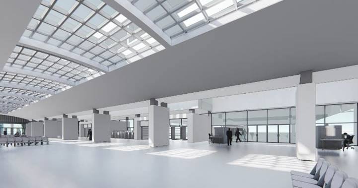 Interior de la nueva estación.