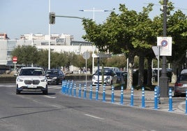 Giro del Paseo de Pereda que ha sido vallado ya que ha sido eliminado temporalmente por su peligrosidad.