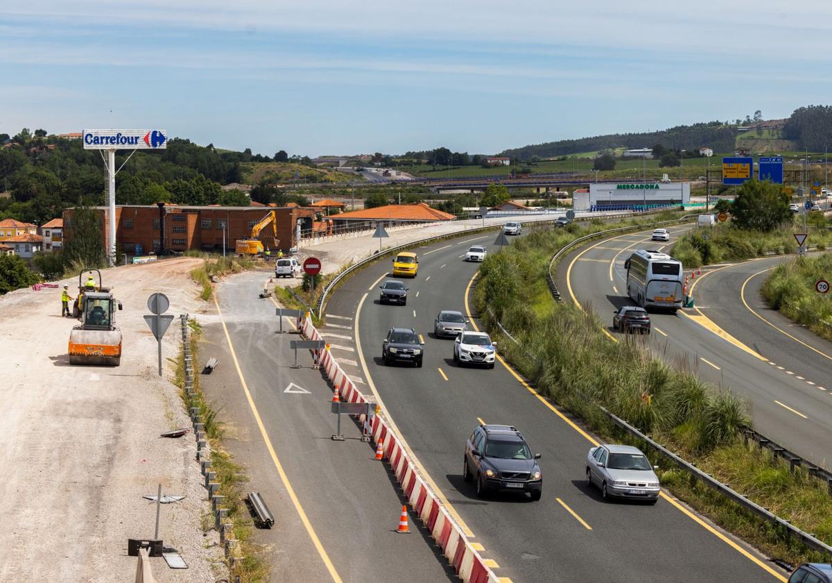 Acceso a la A-67 desde Sierrapando, en dirección a Palencia.