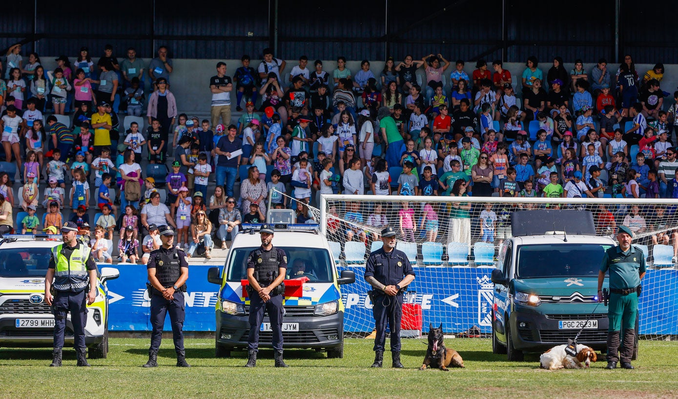 Los perros policía han dado muestra de su fuerza, olfato, agilidad y gran disciplina durante toda la mañana.