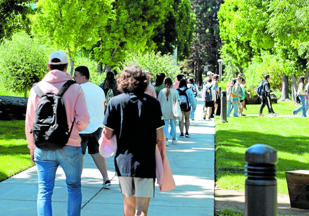 Alumnos en un campus de Silicon Valley.