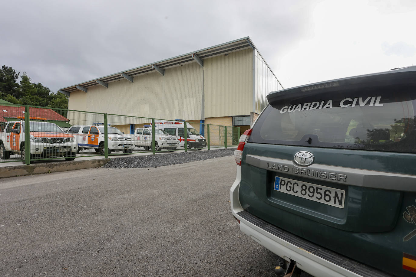 En el polideportivo de La Gándara se ha instalado el Puesto de Mando Avanzado