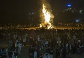 Hoguera de este domingo en El Sardinero