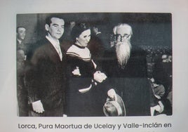 Lorca, Pura Maortua de Ucelay y Valle Inclán en Madrid.