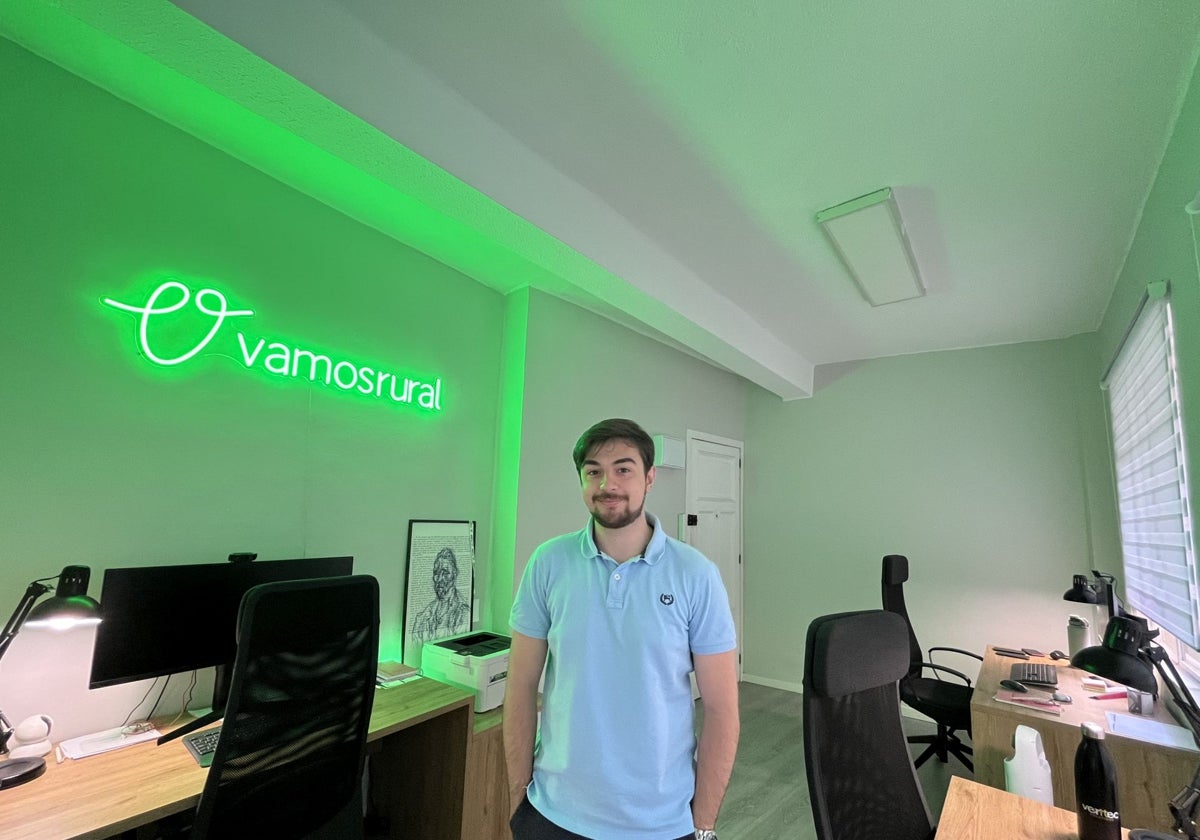 Jose Manuel Colsa, CEO de Vamos Rural, en sus oficinas en Santander.