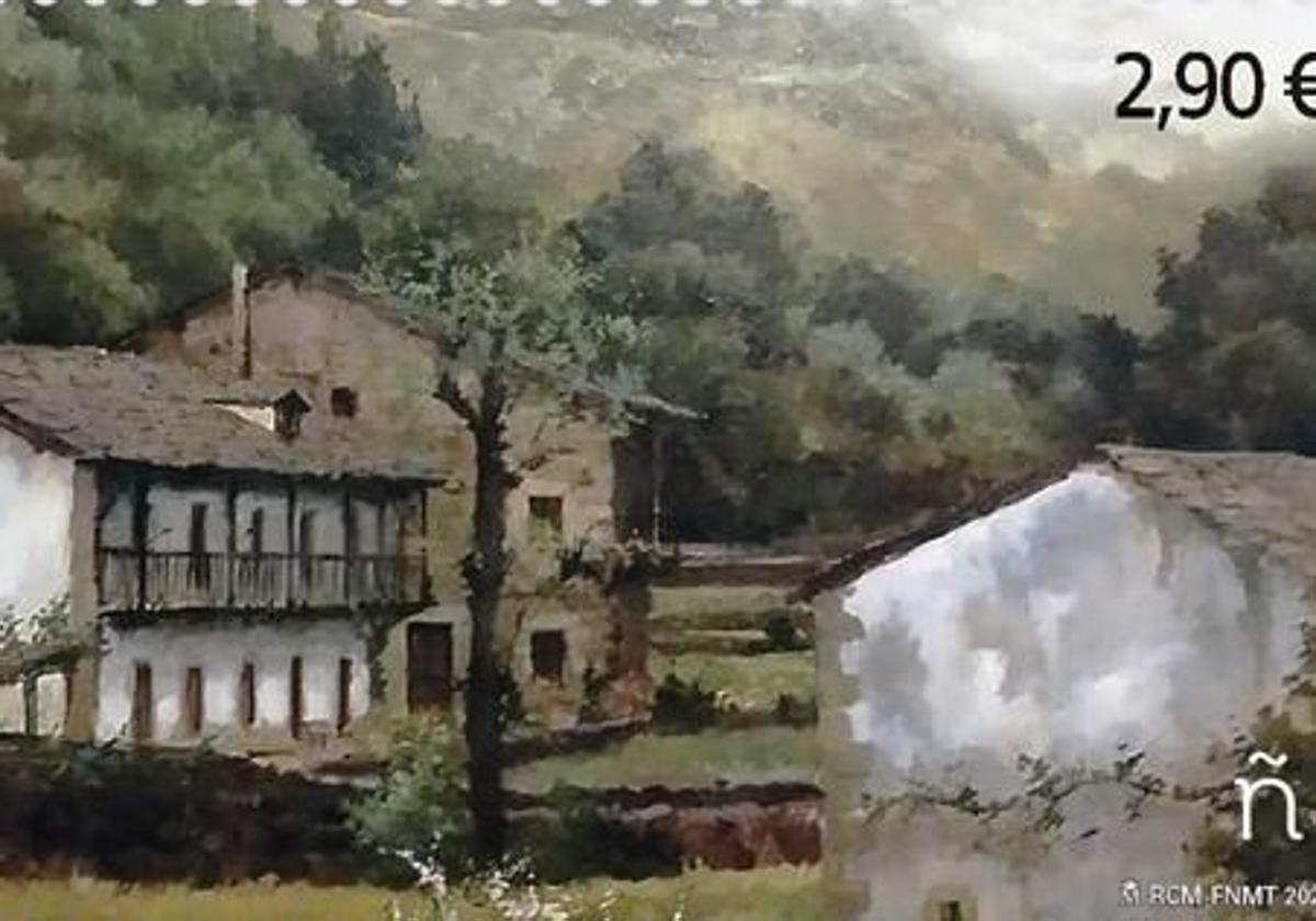 El molino de Vega de Pas, una obra del pintor Manuel Guazo.