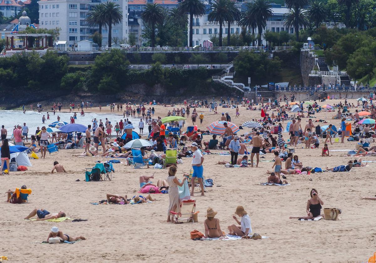 Vista de la segunda playa de El Sardinero.