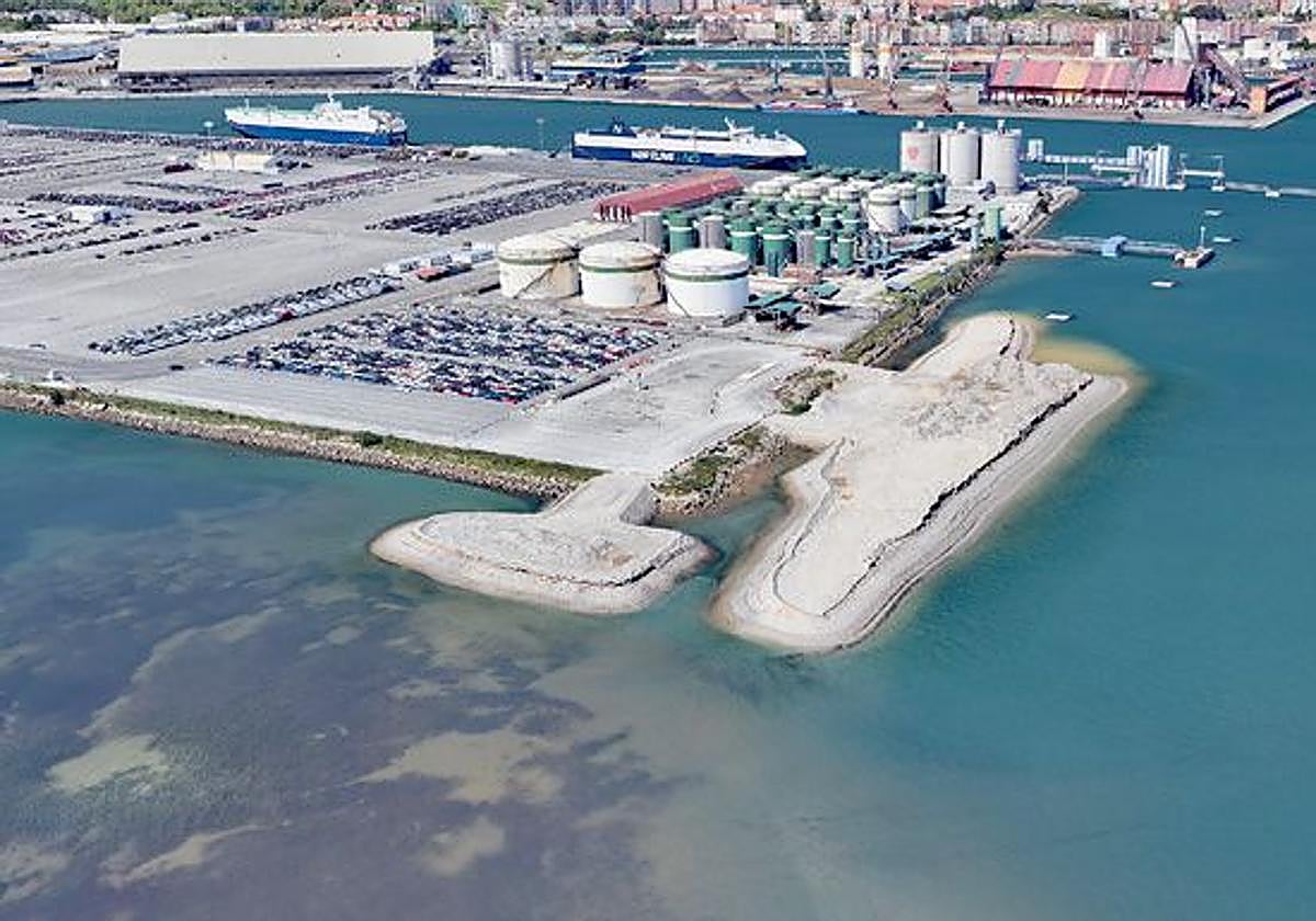 Vista aérea del muelle 9 de Raos.