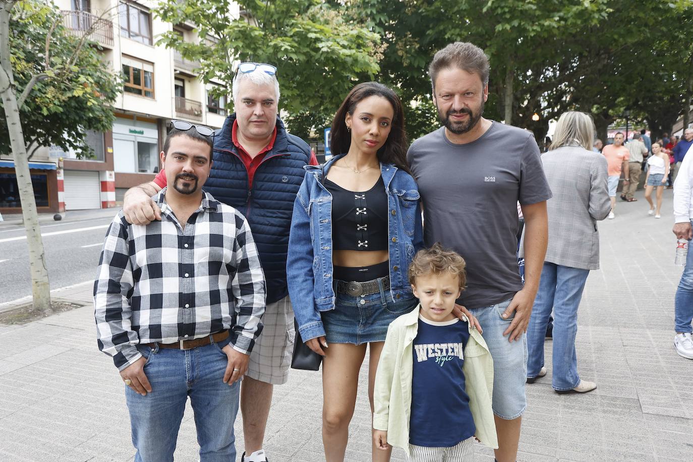 Carlos Revuelta, Francisco Ríos, Juana Pérez, David López (hijo) y David López (padre).