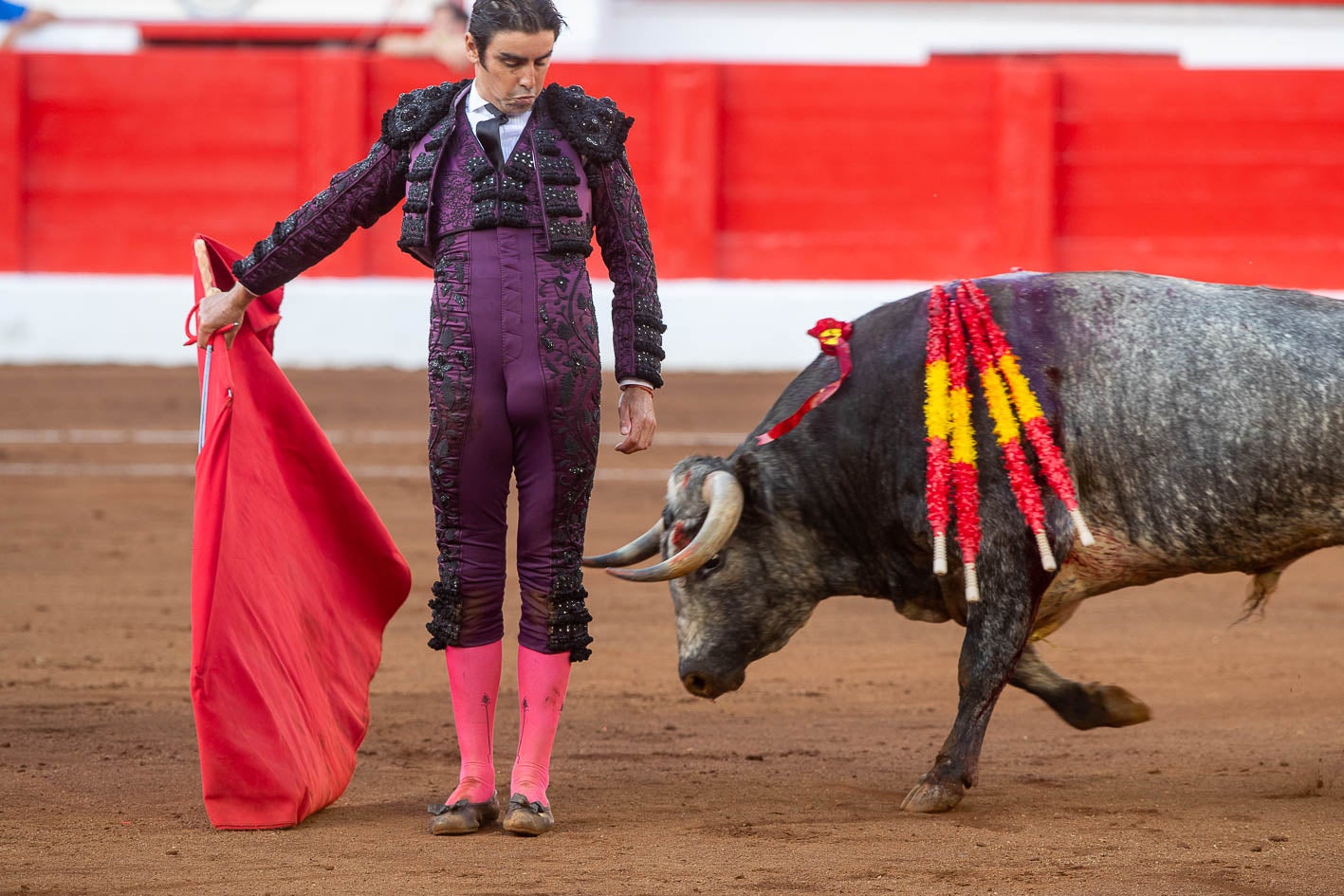 Inicio de faena por la espalda de Miguel Ángel Perera