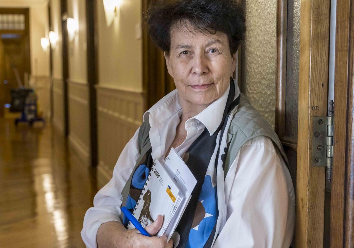 Lola Salvador, en los pasillos del Palacio de La Magdalena, donde se celebró el curso.