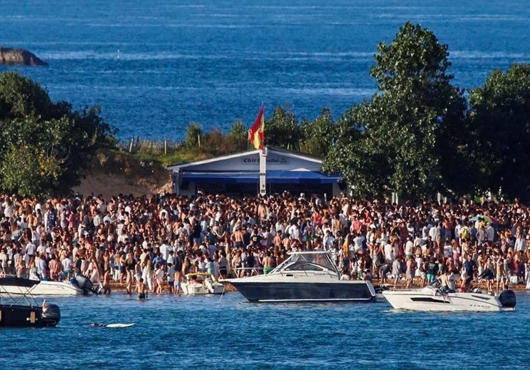 La playa, a la altura del chiringuito El Capricho, este pasado sábado.