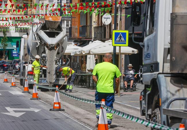 Trabajos en marcha