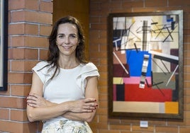 Jara Martínez, en la sede de la Demarcación de Cantabria del Colegio de Caminos, Canales y Puertos.