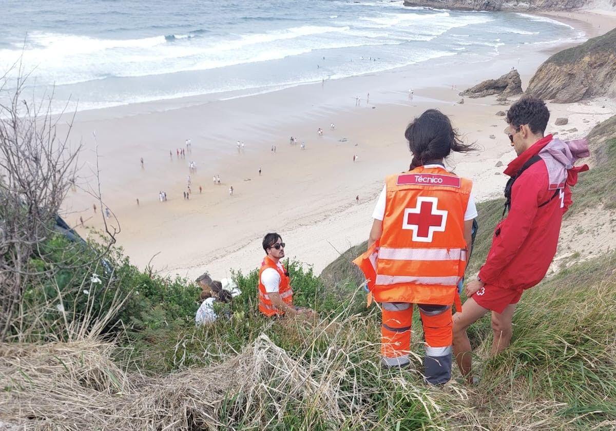 Operativo de emergencia desplegado en el lugar del suceso.