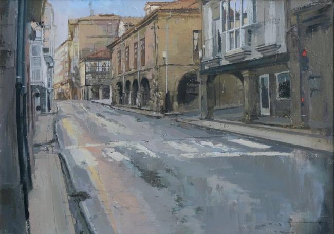 'Calle Mayor' (1998). Óleo sobre lienzo.