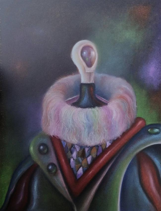 The Marquise of Promiscuos Gear Stick. Pastel sobre papel.