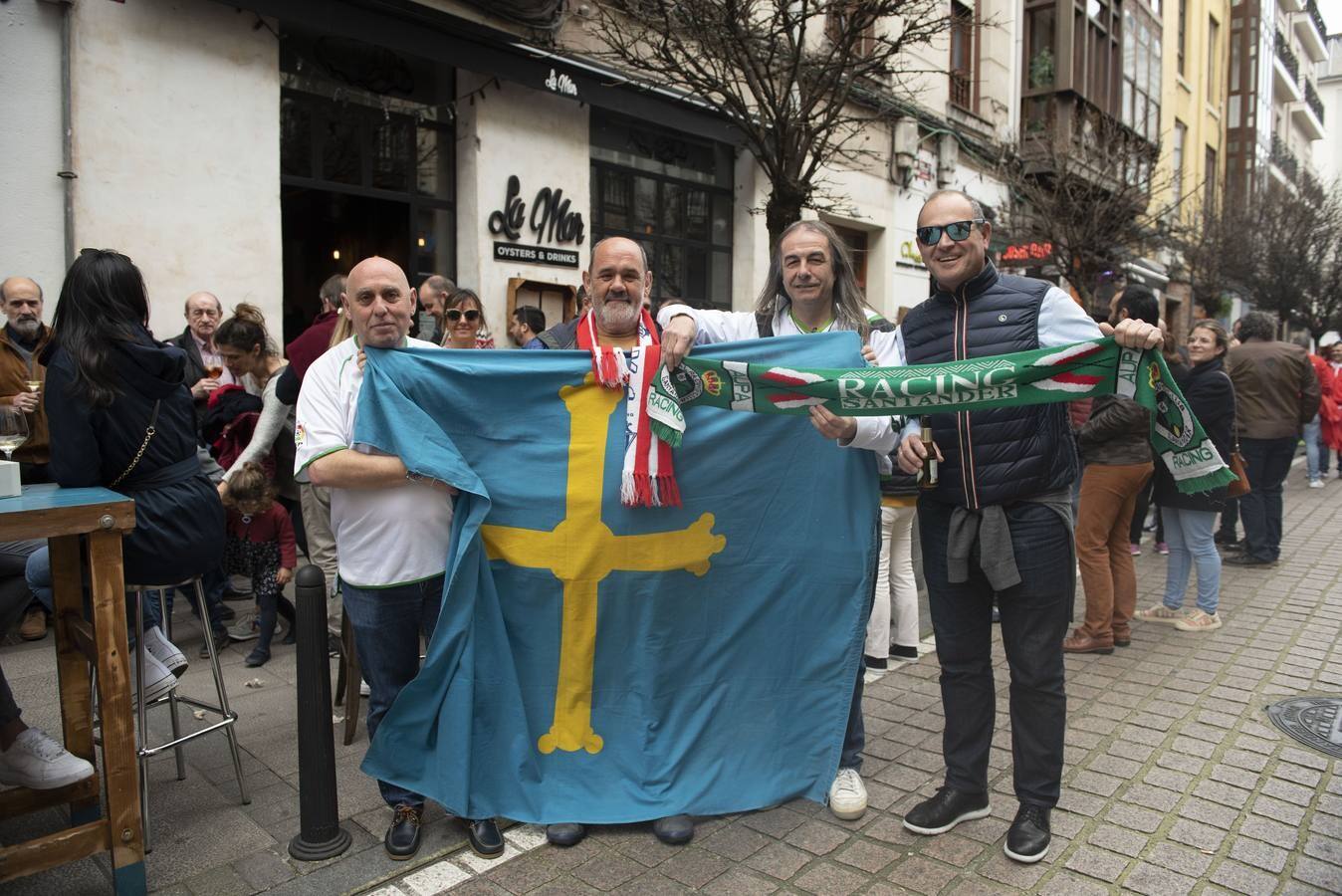 Aficionados del Racing y el Sporting la temporada pasada.