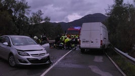 Imagen del accidente cedida por el 112.
