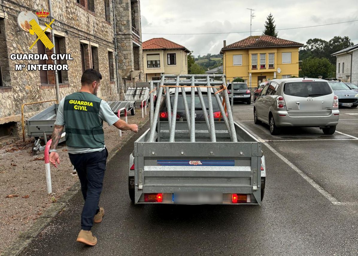 La Guardia Civil recuperó las portillas metálicas sustraídas