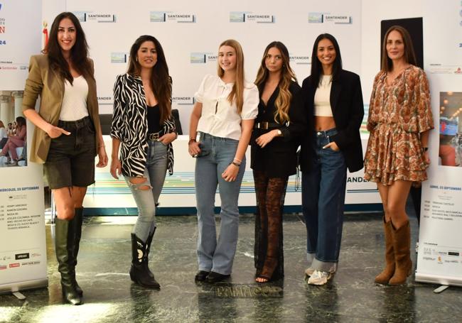 Seis de las modelos que desfilarán en el Santander Slow Fashion: María Clara García, Paula Díaz, Carlota Vuelta, Luna Montero, Fedua Saber y Sandra Veiga.