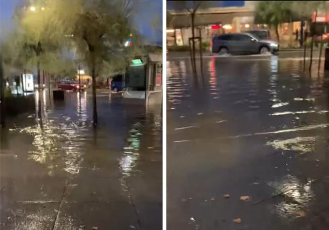 Imágenes de la zona de El Sardinero inundada.