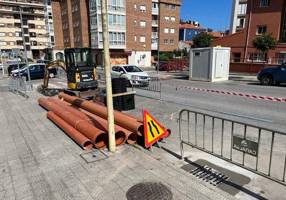 Estado de las obras en la calle Leonardo Rucabado.