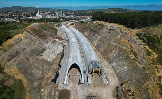 Las obras del nudo de Torrelavega, a vista de pájaro