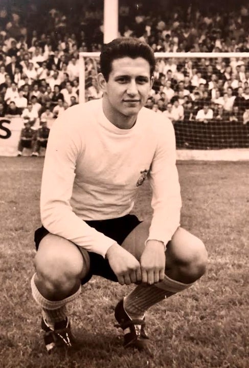 Isidro Ruiz, el primer goleador racinguista al Cartagena.