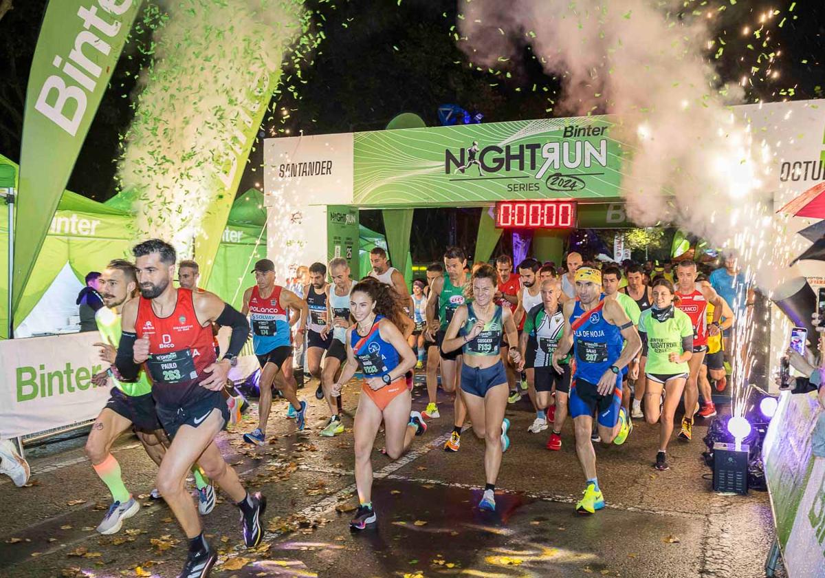 La marea verde toma Santander con la Binter Night Run