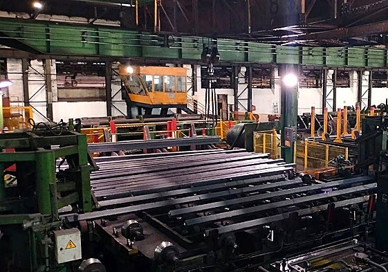 Interior de las instalaciones de la fábrica de Sidenor ubicadas en Reinosa.