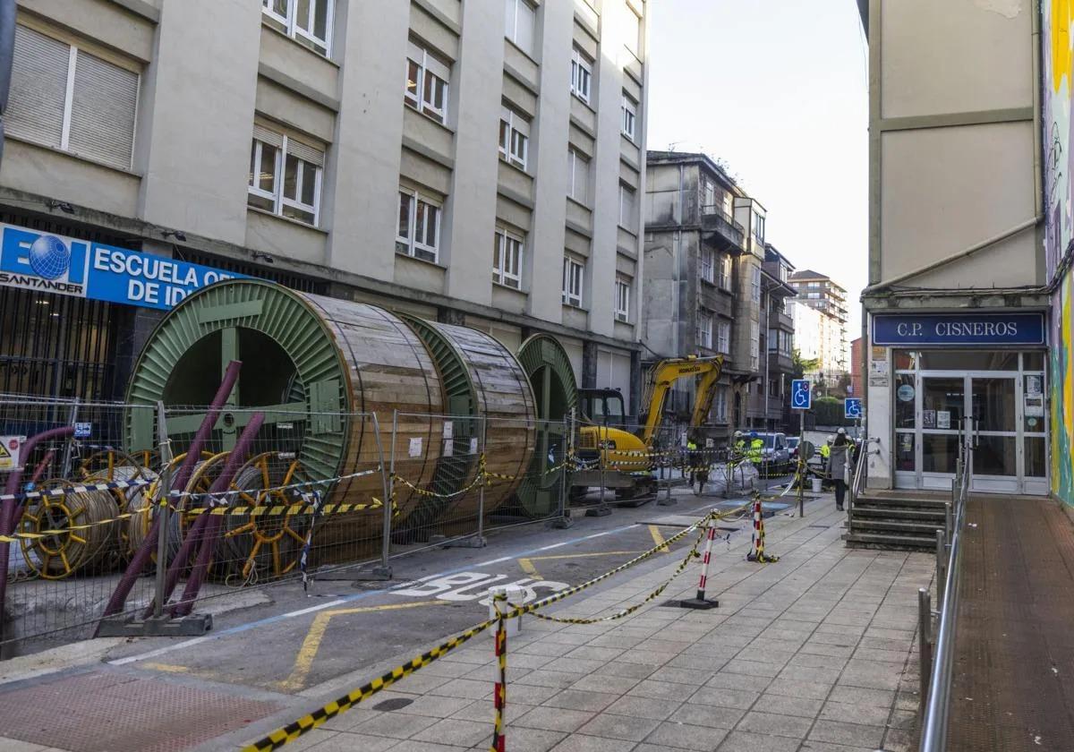 Imágenes de las obras en Cisneros hace un año