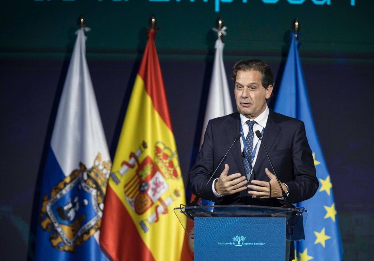 Ignacio Rivera, presidente del Instituto de la Empresa Familiar, durante su intervención final.