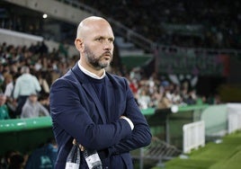 José Alberto, en El Sardinero durante el partido ante el Córdoba