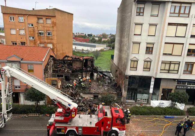 La imagen se ve claramente el hueco que ha dejado el siniestro