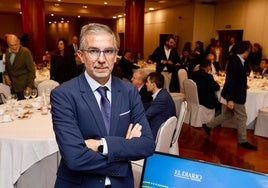 César Díaz, esta mañana en el Foro Económico celebrado en el Hotel Bahía.