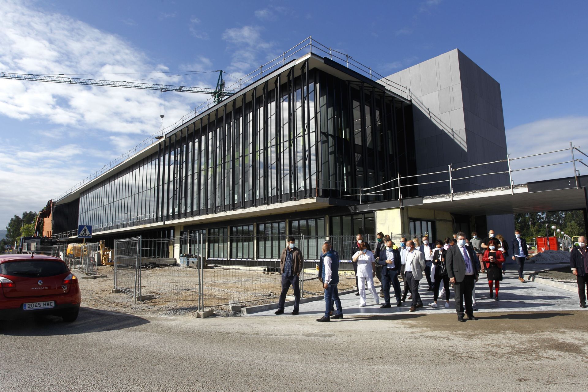 Obras del nuevo  edificio de consultas externas de Sierrallana, en 2020.