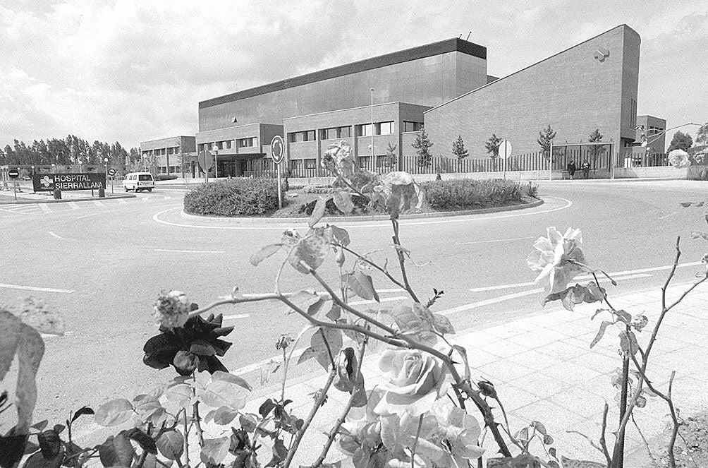 Instalaciones del hospital comarcal, en sus primeros años en funcionamiento.