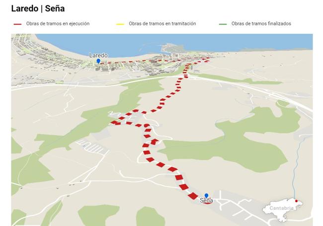 Mejora del tramo Alto de Laredo-Seña. Importe: 2.301.625€. Duración: 18 meses.