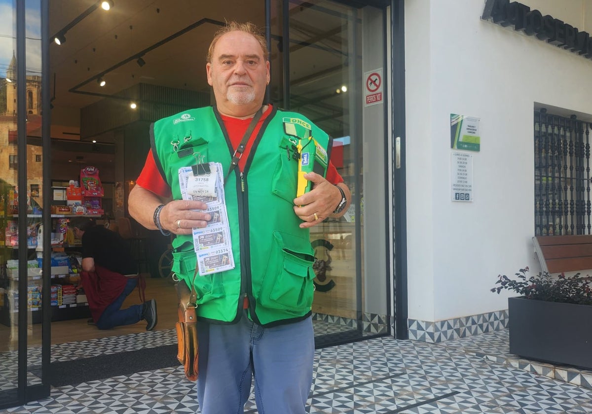 Alfredo Cicero Ruiz, esta mañana en la localidad de Soto-Iruz.