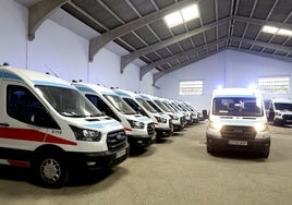 Flota de ambulancias de Diavida en Cantabria.