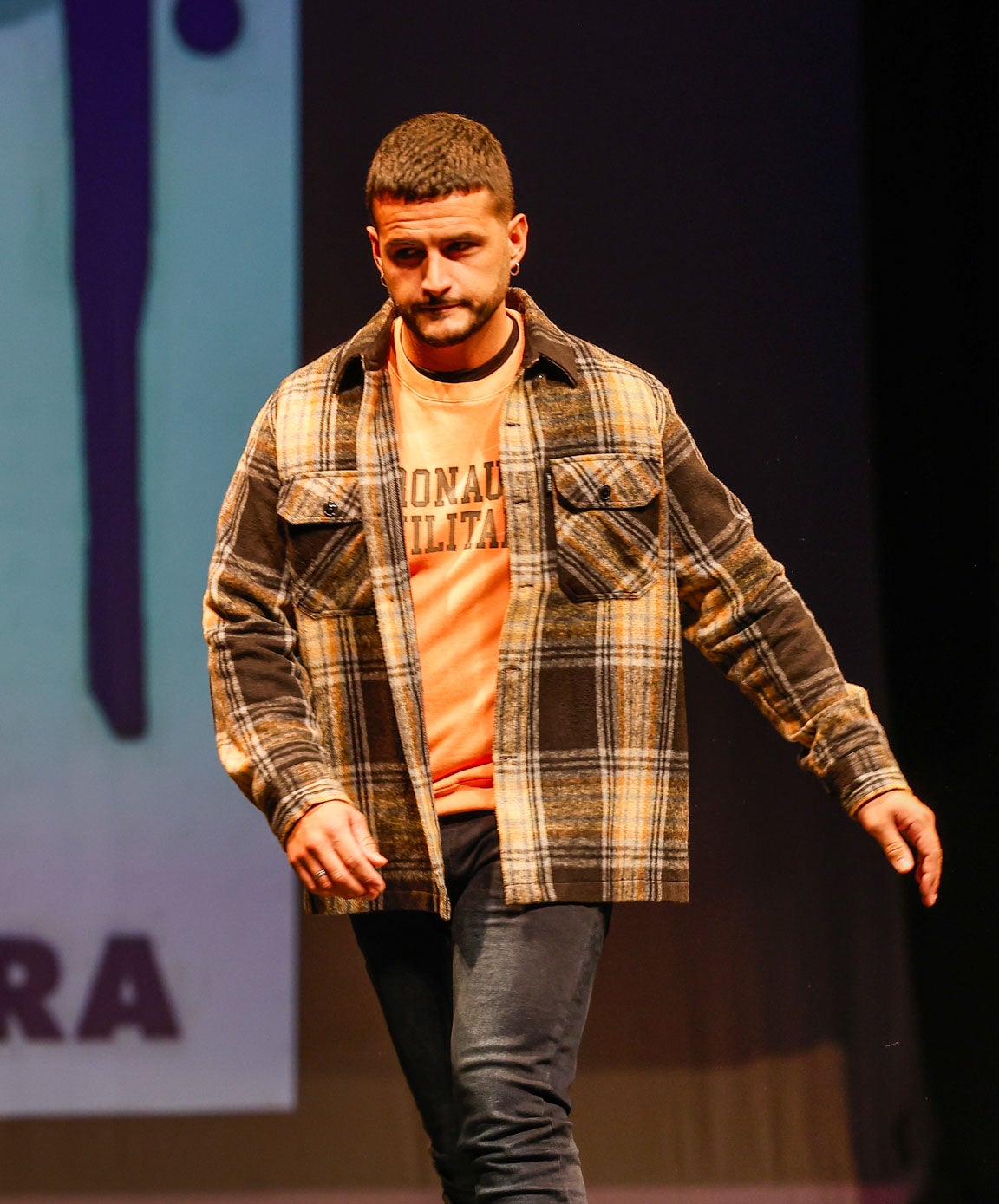 Pedro Collantes durante el desfile.