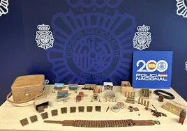 Los materiales intervenidos en la casa de Menéndez Pelayo.