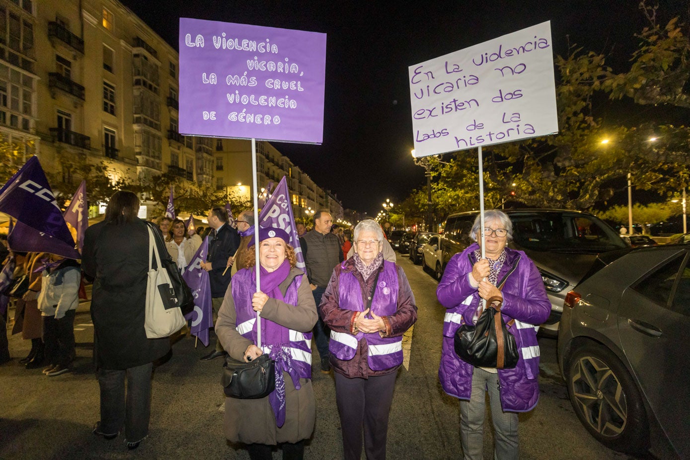 La violencia vicaria también fue protagonista en la marcha.