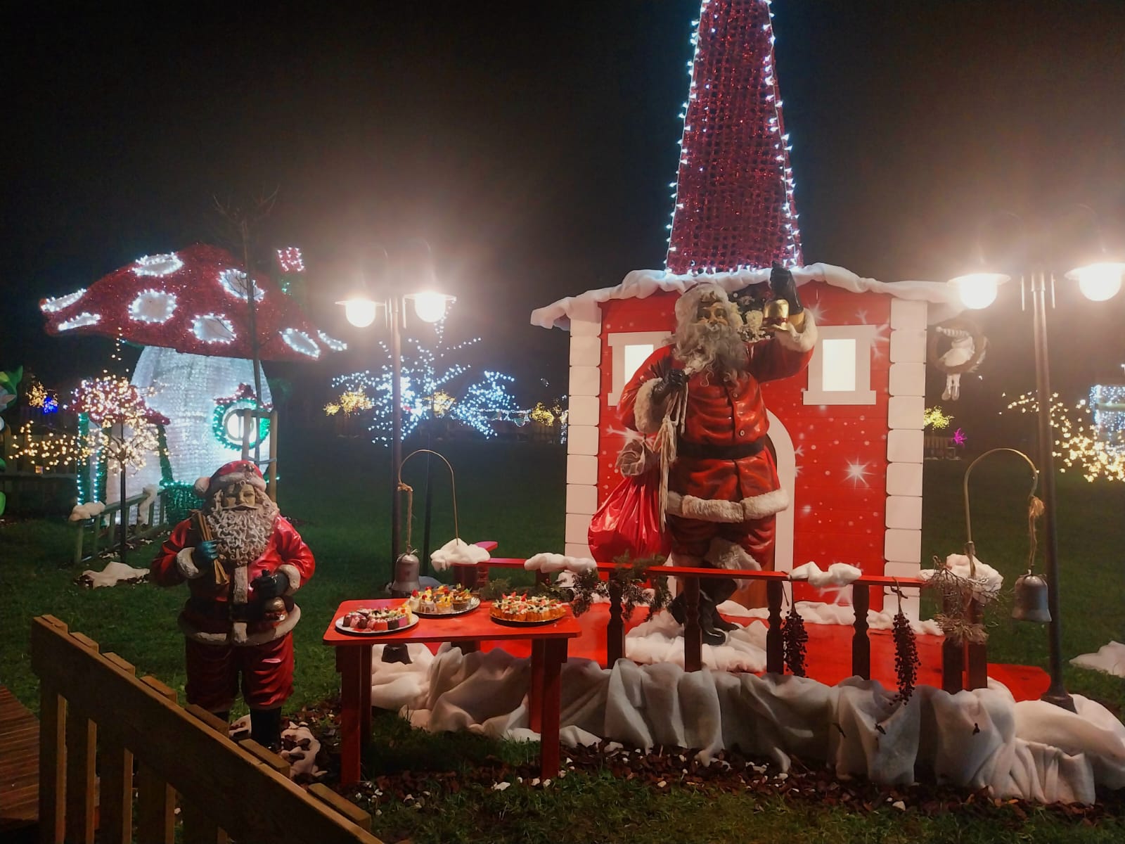 La casa de Pape Noel en la que prepara los regalos para los niños. 