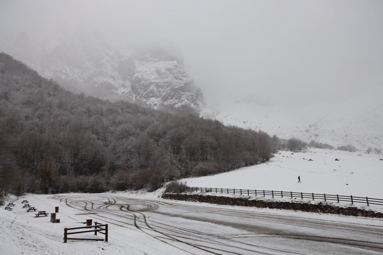 Nieve en Fuente Dé.