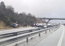 Imagen de los coches siniestrados.