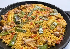 Paella valenciana.