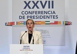 María Guardiola durante su intervención este viernes en Santander.